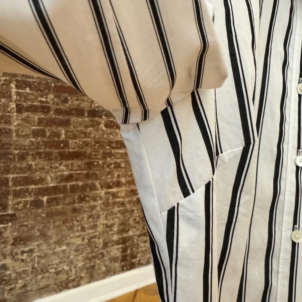 Derek Lam 10 Crosby Long-Sleeve Striped Cotton Shirt Dress - Picture 6 of 6